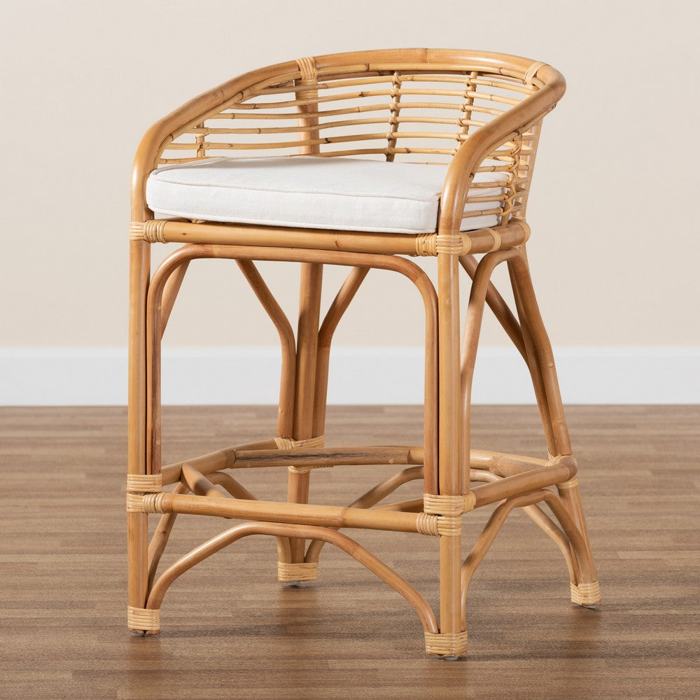 bali & pari - Maverick Counter Stool in White/Natural Brown - Maverick-Rattan-CS view 9