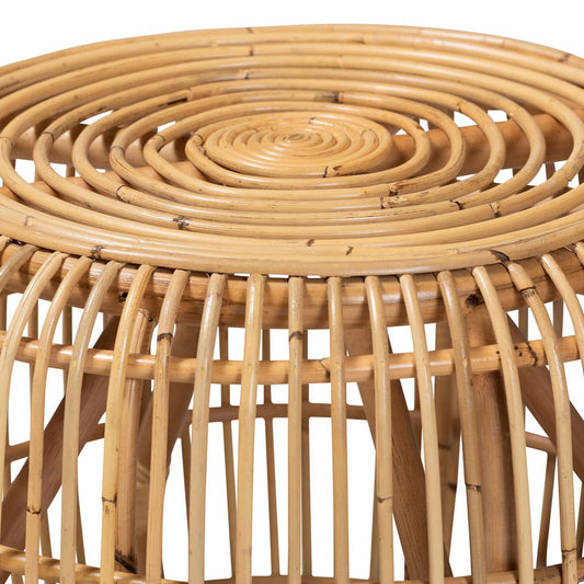 bali & pari - Maverick End Table in Natural Brown - Maverick-Rattan-ET view 2