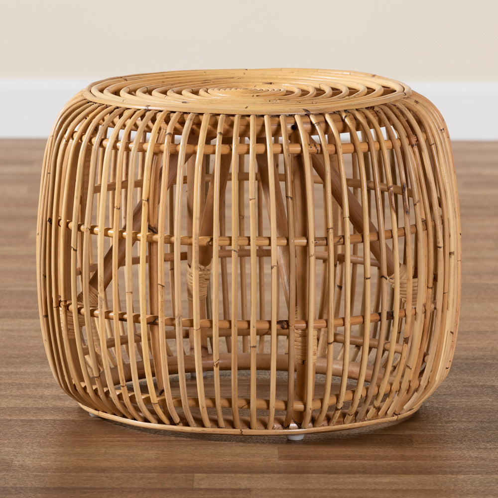 bali & pari - Maverick End Table in Natural Brown - Maverick-Rattan-ET view 5