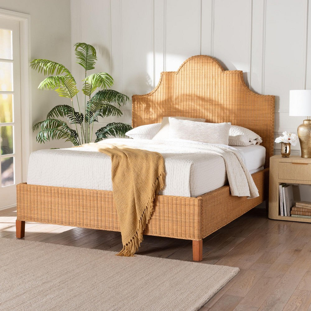 bali & pari - Melanie Queen Size Bed in Light Honey - Melanie-Wood/Light Honey-Queen view 7
