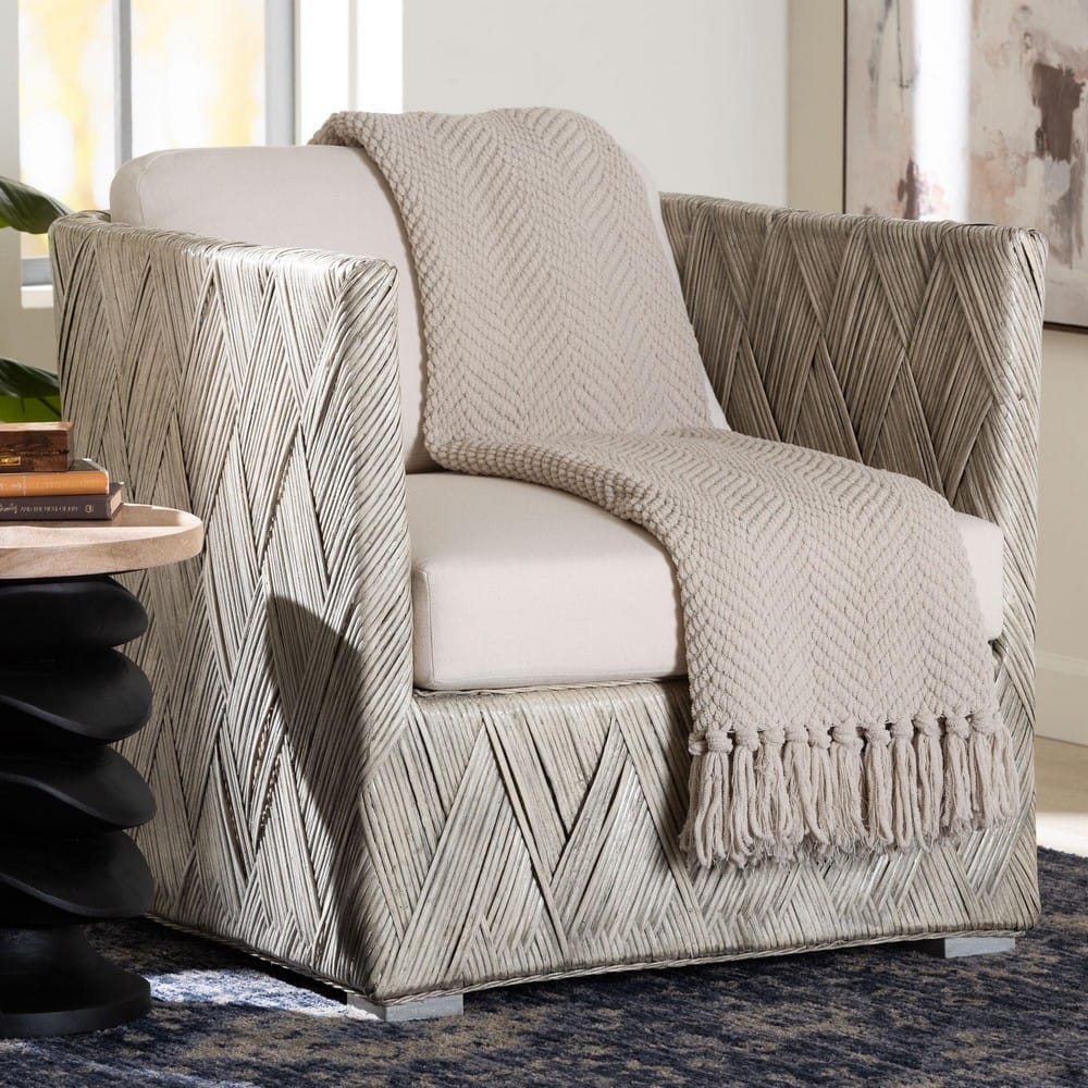 bali & pari - Melbourne Arm Chair in Whitewash - Melbourne-White Wash-Cushion-CC view 8