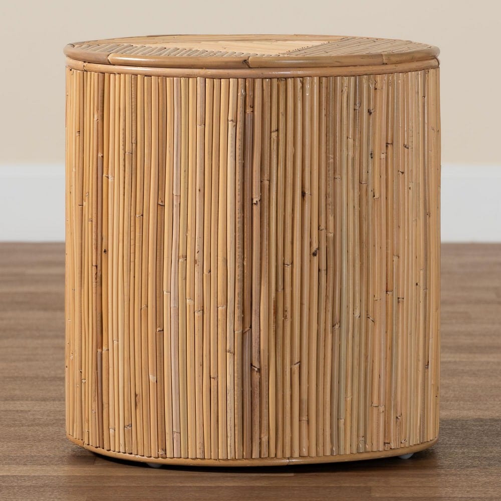 bali & pari - Milagra End Table in Light honey - Misisipi-Natural Rattan-ET view 7