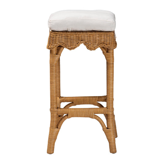bali & pari - Muy Bar Stool in Honey/White - DC0899-B-Muy-Honey Rattan-Bar Stool view 2