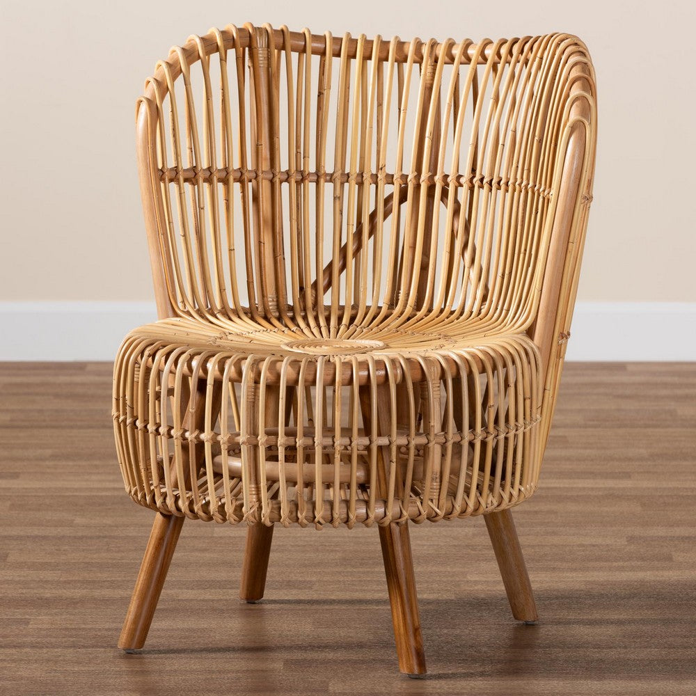 bali & pari - Nagoya Chair in Natural Brown - Nagoya-Medium-Rattan-Lounge Chair view 9