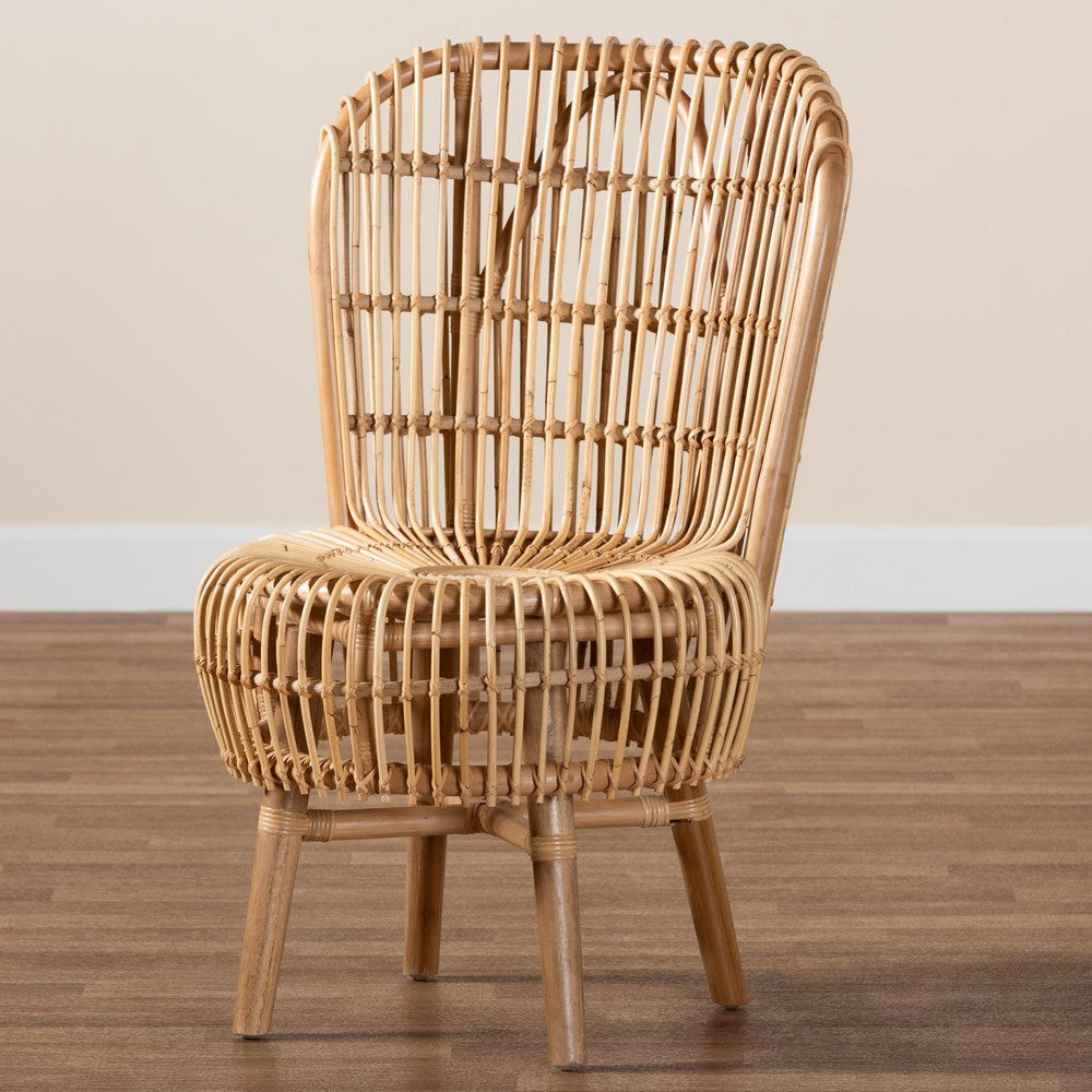 bali & pari - Nagoya Chair in Natural Brown - Nagoya-Small-Rattan-Lounge Chair view 9
