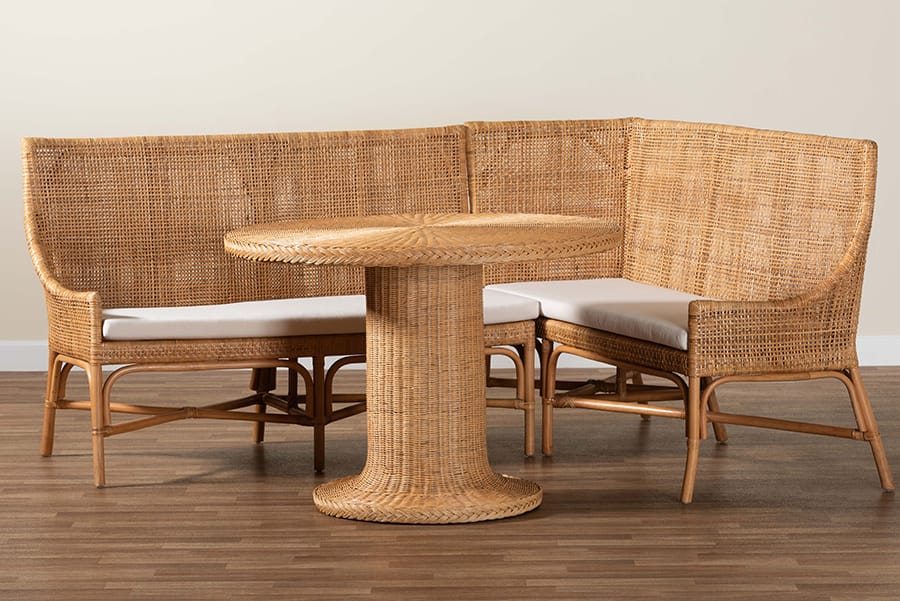 bali & pari - Nantai Dining Set in Light Honey - Baako/Braided-3PC Dining Set view 10