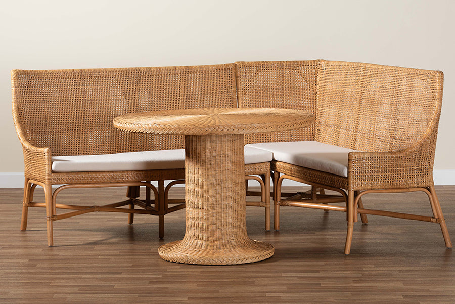 bali & pari - Nantai Dining Set in Light Honey - Baako/Braided-3PC Dining Set view 10