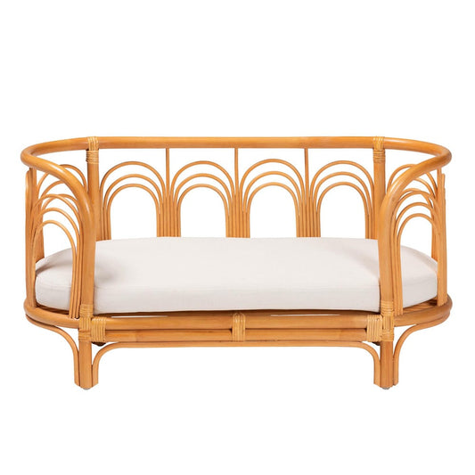 bali & pari - Nariko Pet Bed in Light Honey - Model 5-Light Honey Rattan-Pet Bed view 2