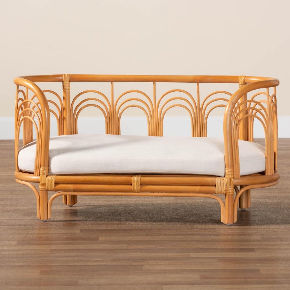 bali & pari - Nariko Pet Bed in Light Honey - Model 5-Light Honey Rattan-Pet Bed view 8