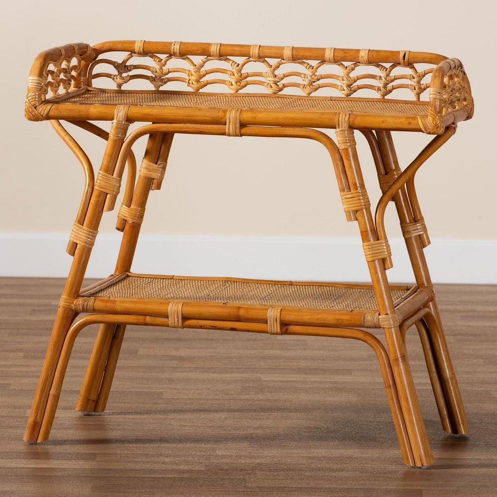 bali & pari - Nayana Console Table in Light honey - DCWH1003-Light Honey Rattan-Emilia Console Table view 9