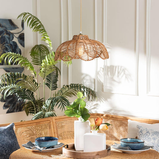 bali & pari - Neorah Lampshade in Natural Brown - F247-FT12-Lamp Shade view 2