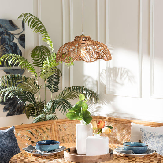 bali & pari - Neorah Lampshade in Natural Brown - F247-FT12-Lamp Shade view 2