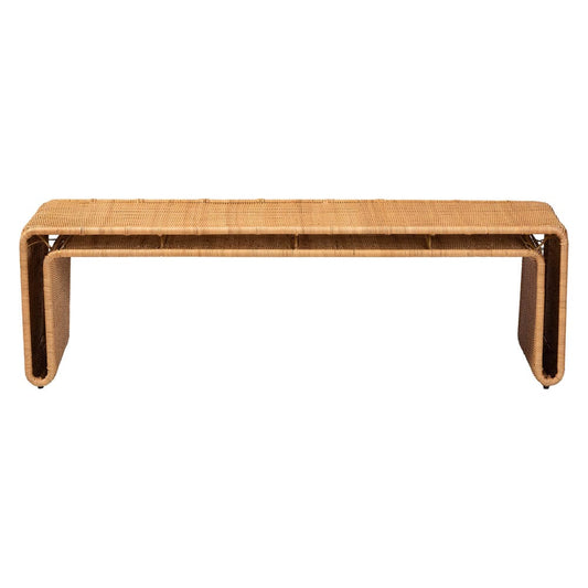 bali & pari - Nevada Bench in Light Honey - Nevada-Light Honey Rattan-Bench view 2
