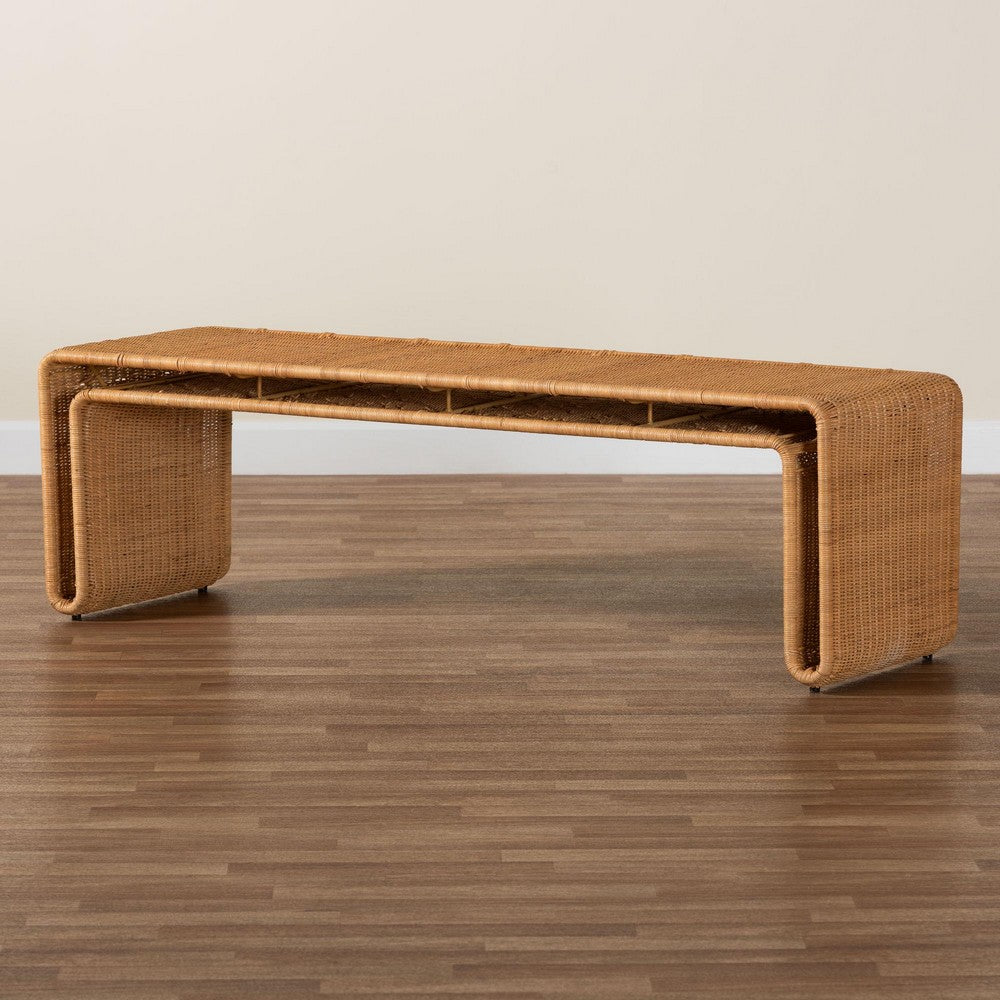 bali & pari - Nevada Bench in Light Honey - Nevada-Light Honey Rattan-Bench view 7