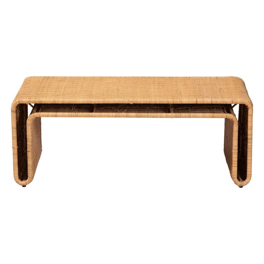 bali & pari - Nevada Coffee Table in Light Honey - Nevada-Light Honey Rattan-CT view 2