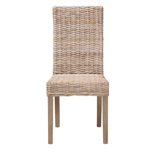 bali & pari - Nevina Dining Chair in Kubu Grey/Rustic Taupe - MD-29605/Desy Kubu-Grey Natural-DC view 2