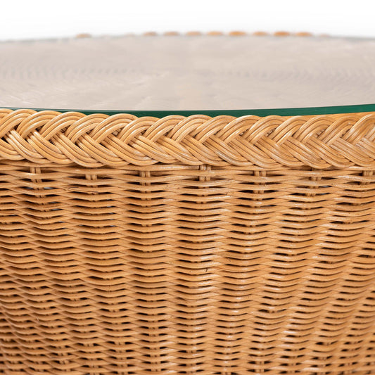 bali & pari - Nina End Table in Natural Rattan - Nina-Light Honey Rattan-ET view 2