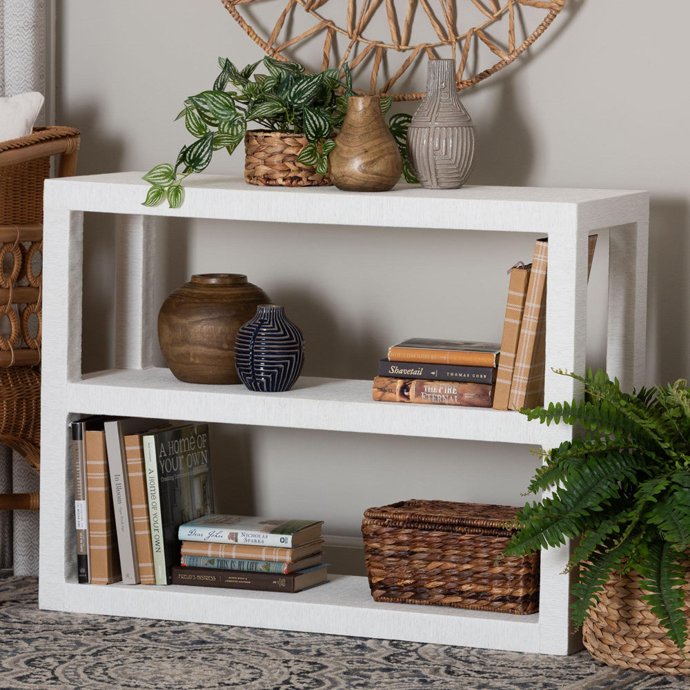 bali & pari - Oaklynn Bookcase in White - FBS204-S347 White-Bookshelf view 6