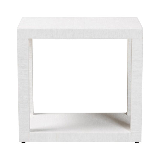 bali & pari - Oaklynn End Table in White - FBS205-S347 White-End Table view 2