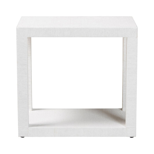 bali & pari - Oaklynn End Table in White - FBS205-S347 White-End Table view 2