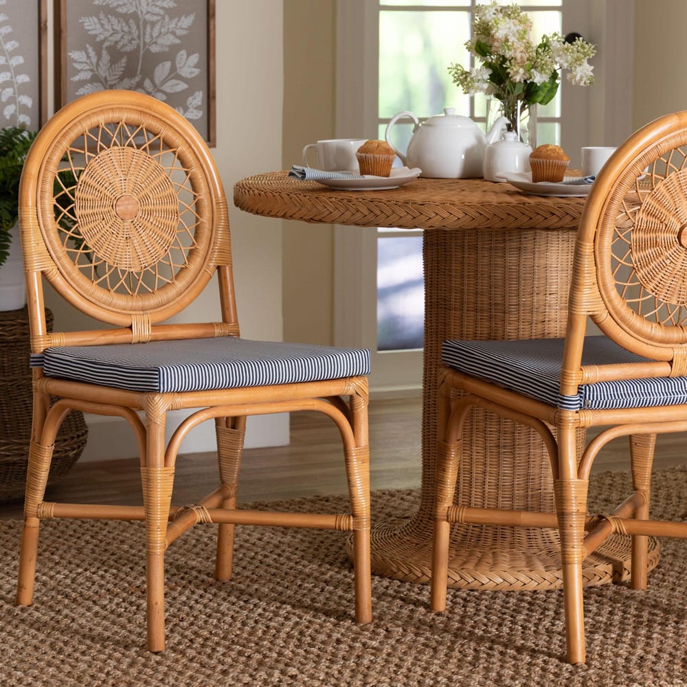 bali & pari - OberonDining Chair in Light Honey - Oberon-Rattan/Light Honey-Cushion-DC view 8