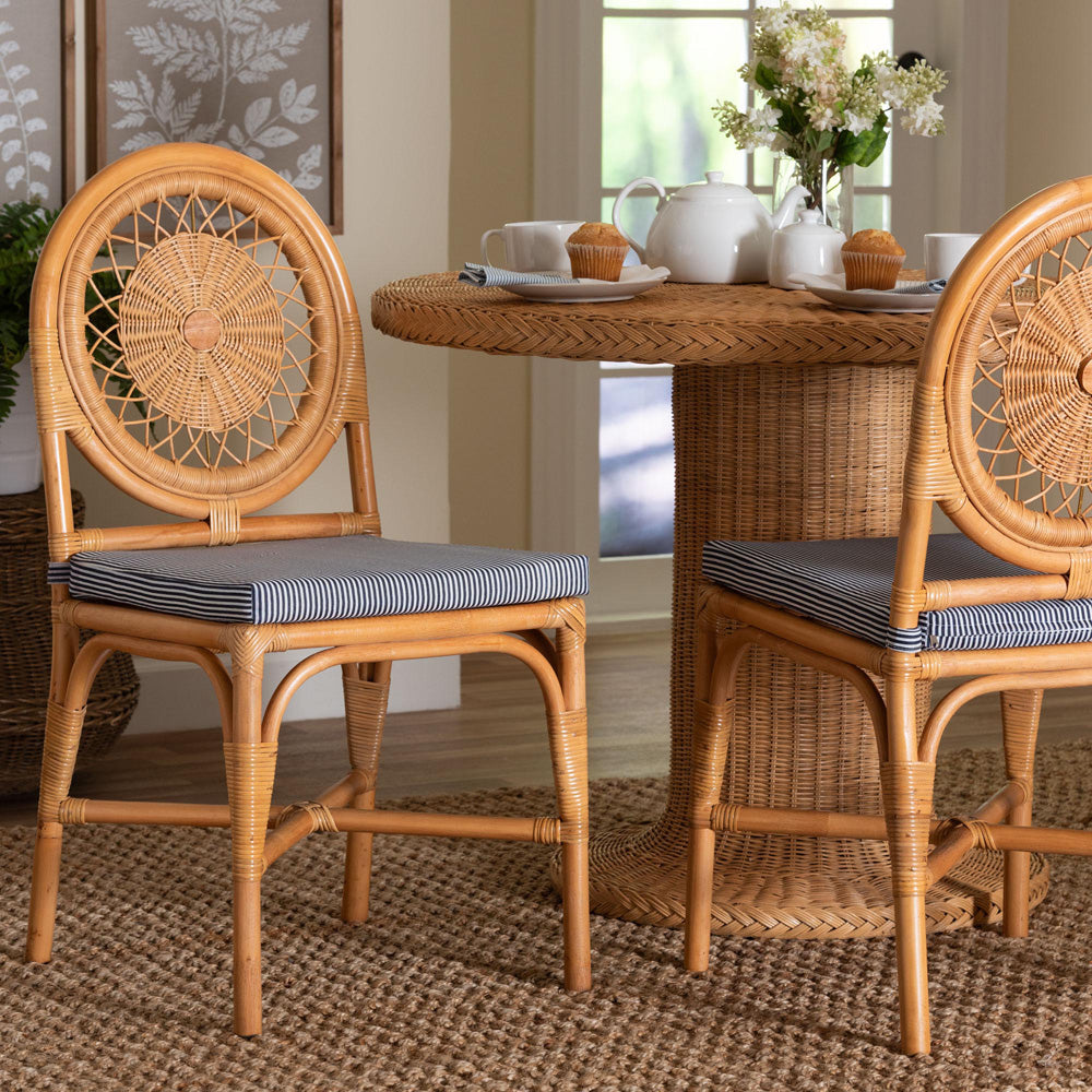 bali & pari - OberonDining Chair in Light Honey - Oberon-Rattan/Light Honey-Cushion-DC view 8