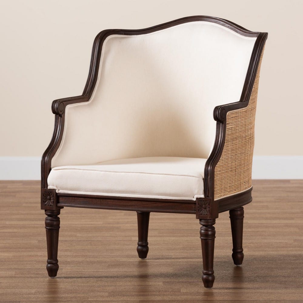 bali & pari - Ornella Chair in Beige/Dark Brown - SEA667-Dark wood-NAT03/White-F00 view 9
