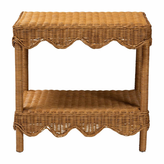 bali & pari - Oteria Side Table in Light Honey - Palm Short-Light Honey Rattan-Side Table view 2