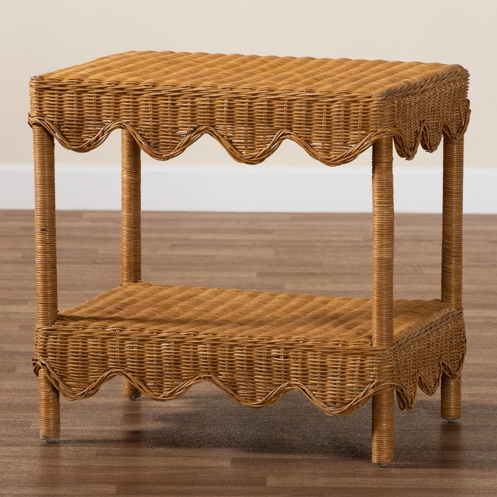 bali & pari - Oteria Side Table in Light Honey - Palm Short-Light Honey Rattan-Side Table view 8