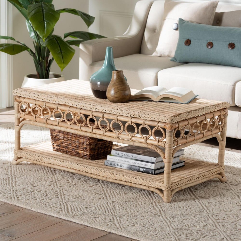 bali & pari - Oxford Coffee Table in Natural - WS121-Natural-Rattan-CT view 7