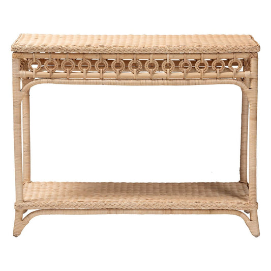bali & pari - Oxford Console Table in Natural Brown - WS120-Natural-Rattan-Console Table view 2