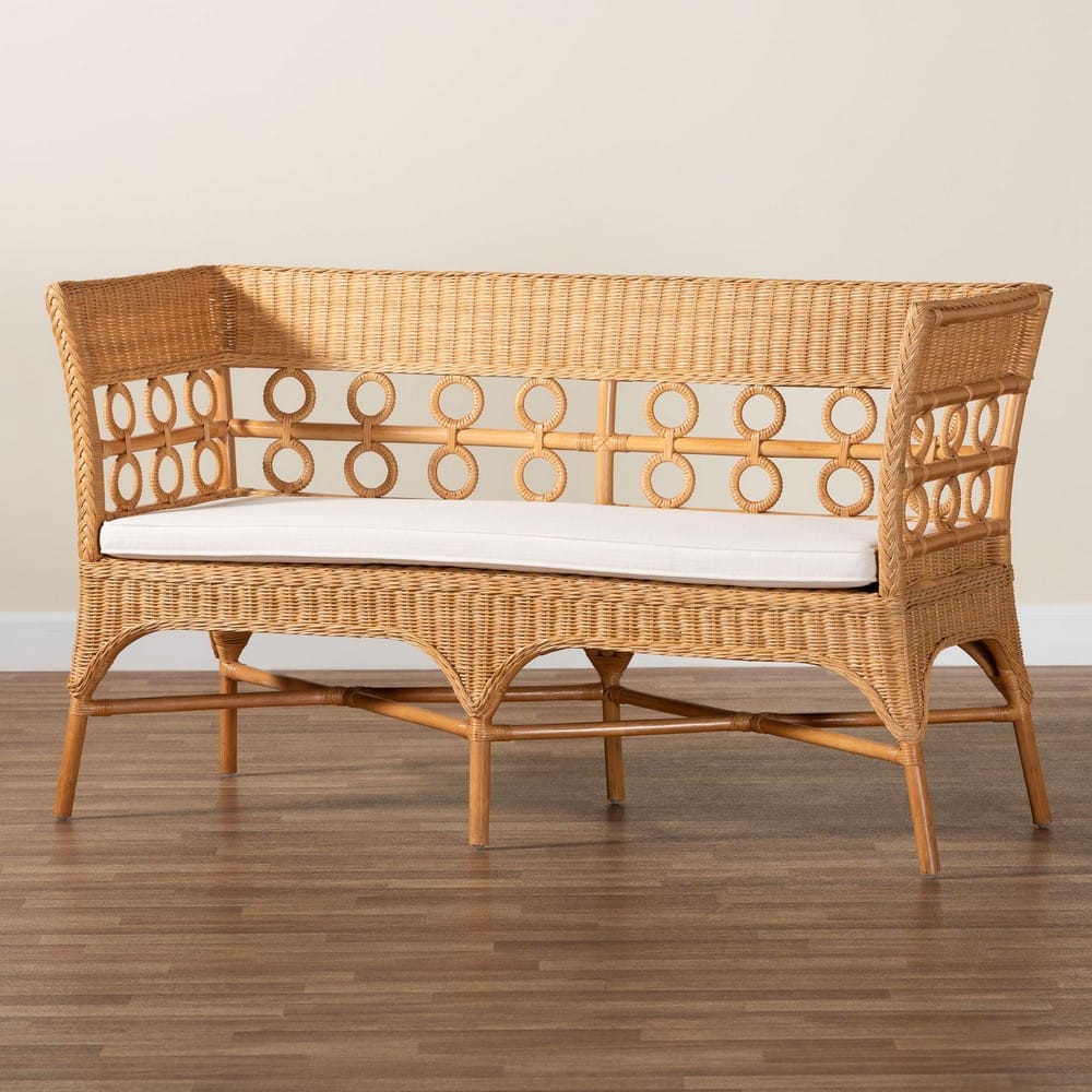 bali & pari - Oxford Dining Bench in Light Honey - Oxford-Light Honey Rattan-Arm-Bench view 9