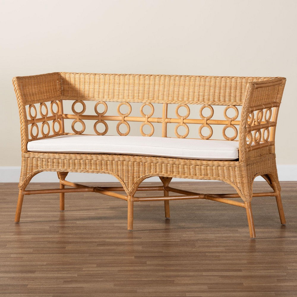 bali & pari - Oxford Dining Bench in Light Honey - Oxford-Light Honey Rattan-Arm-Bench view 9