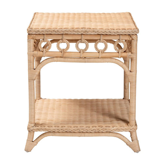 bali & pari - Oxford End Table in Natural Brown - WS119-Natural-Rattan-ET view 2