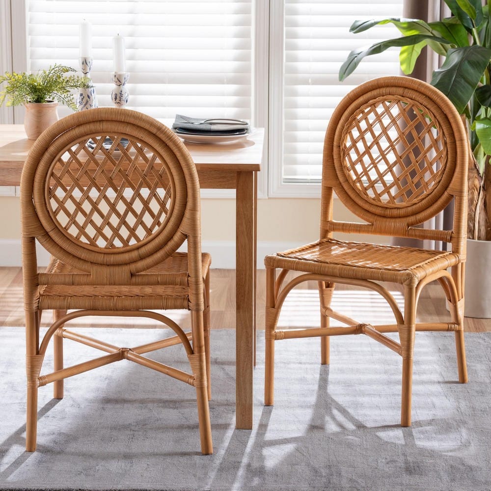 bali & pari - Oxford Set of 2 Dining Chairs in Light Honey - Oxford-Light Honey Rattan-DC view 7