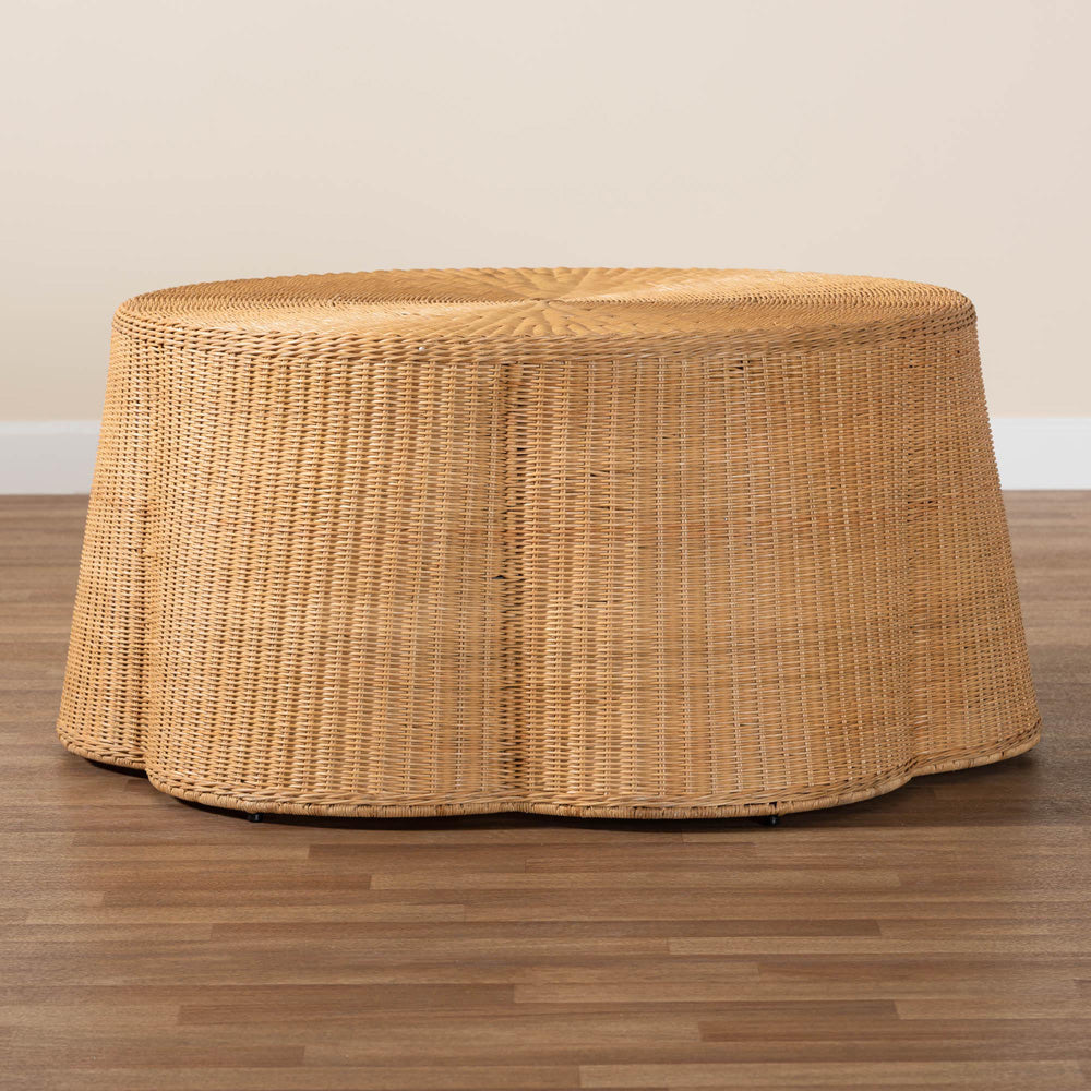 bali & pari - Palm Coffee Table in Honey - Palm-Light Honey Rattan-Coffee Table view 6