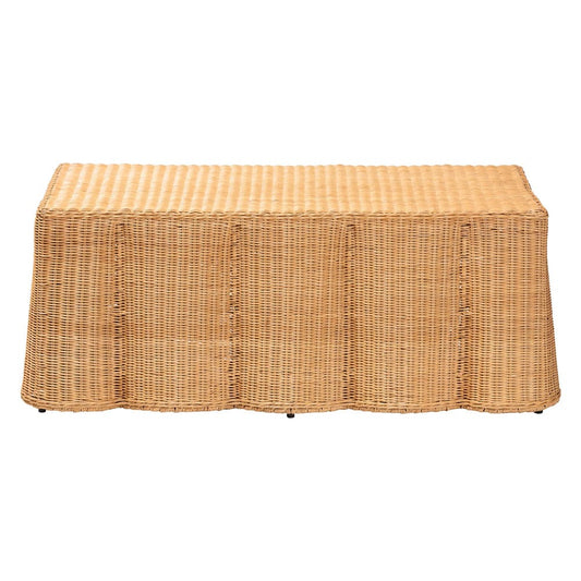 bali & pari - Palm Coffee Table in Light Honey - Palm-Light Honey Rattan-Rectangular-Coffee Table view 2