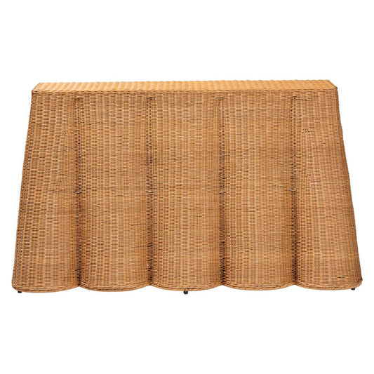 bali & pari - Palm Console Table in Honey - Palm-Light Honey Rattan-Console Table view 2