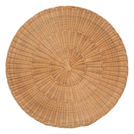 bali & pari - Palm Console Table in Honey - Palm-Light Honey Rattan Round-Console Table view 2