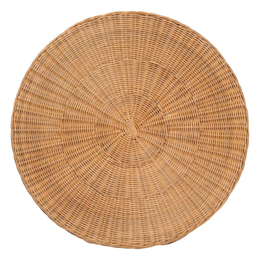 bali & pari - Palm Console Table in Honey - Palm-Light Honey Rattan Round-Console Table view 2