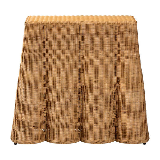 bali & pari - Palm Console Table in Light Honey - Palm-Small-Light Honey Rattan-Console Table view 2