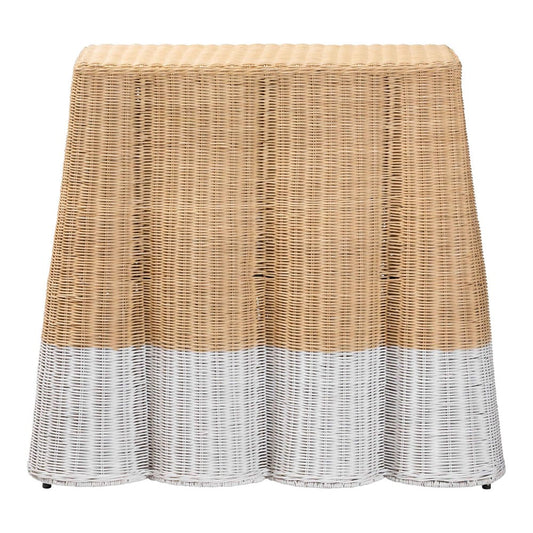 bali & pari - Palm Console Table in Natural Brown/White - Palm-Small-Natural/White Rattan-Console Table view 2