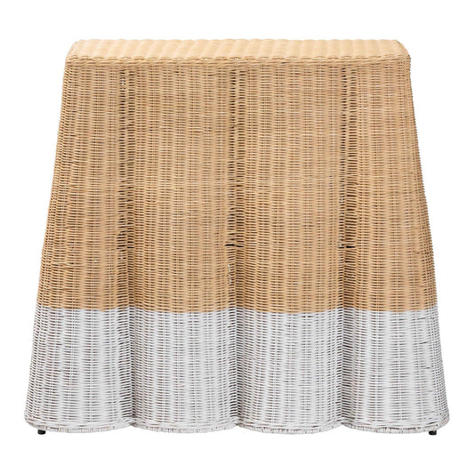 bali & pari - Palm Console Table in Natural Brown/White - Palm-Small-Natural/White Rattan-Console Table view 2