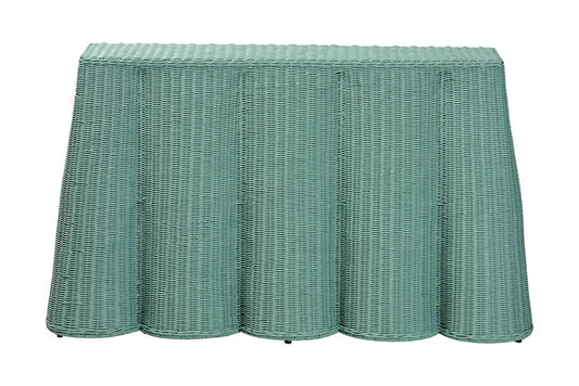 bali & pari - Palm Console Table - Palm-Green Rattan-Console Table view 2