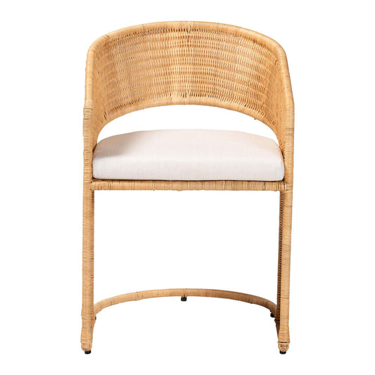 bali & pari - Palm Dining Chair in Light Honey - Palm-Light Honey/Rattan-Cushioned-DC view 2