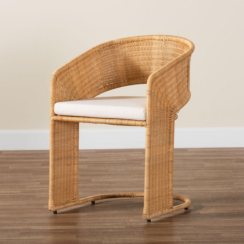 bali & pari - Palm Dining Chair in Light Honey - Palm-Light Honey/Rattan-Cushioned-DC view 9