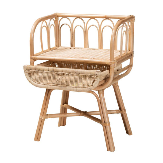 bali & pari - Panchali Nightstand in Natural Brown - WS027-Rattan-NS view 2