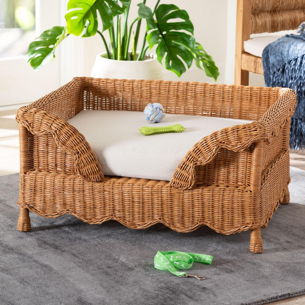 bali & pari - Papina Pet Bed in Light Honey - DC1122-Natural Rattan-Lg-Cushion-Pet Bed view 8