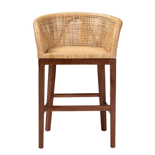 bali & pari - Papua Counter Stool in Natural Brown/Walnut Brown - Papua-Wood/Natural-CS view 2