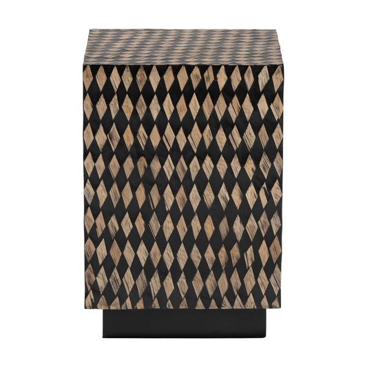 bali & pari - Paulo End Table in Black/Brown - F2502-FT24-Capiz-ET view 2